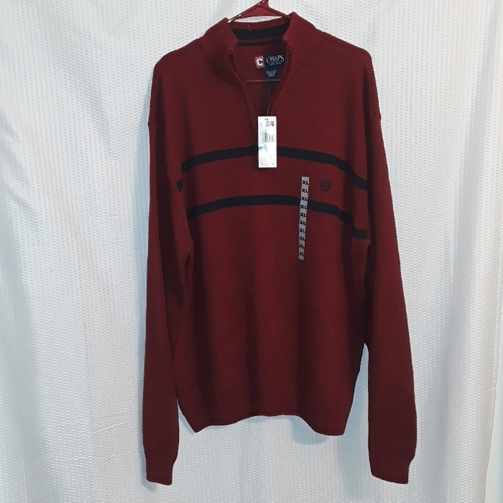 Mens champs xl red and navy sweater